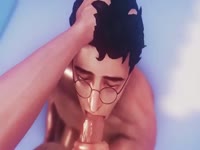 Harry Potter gay hentai porn with two huge dick men
